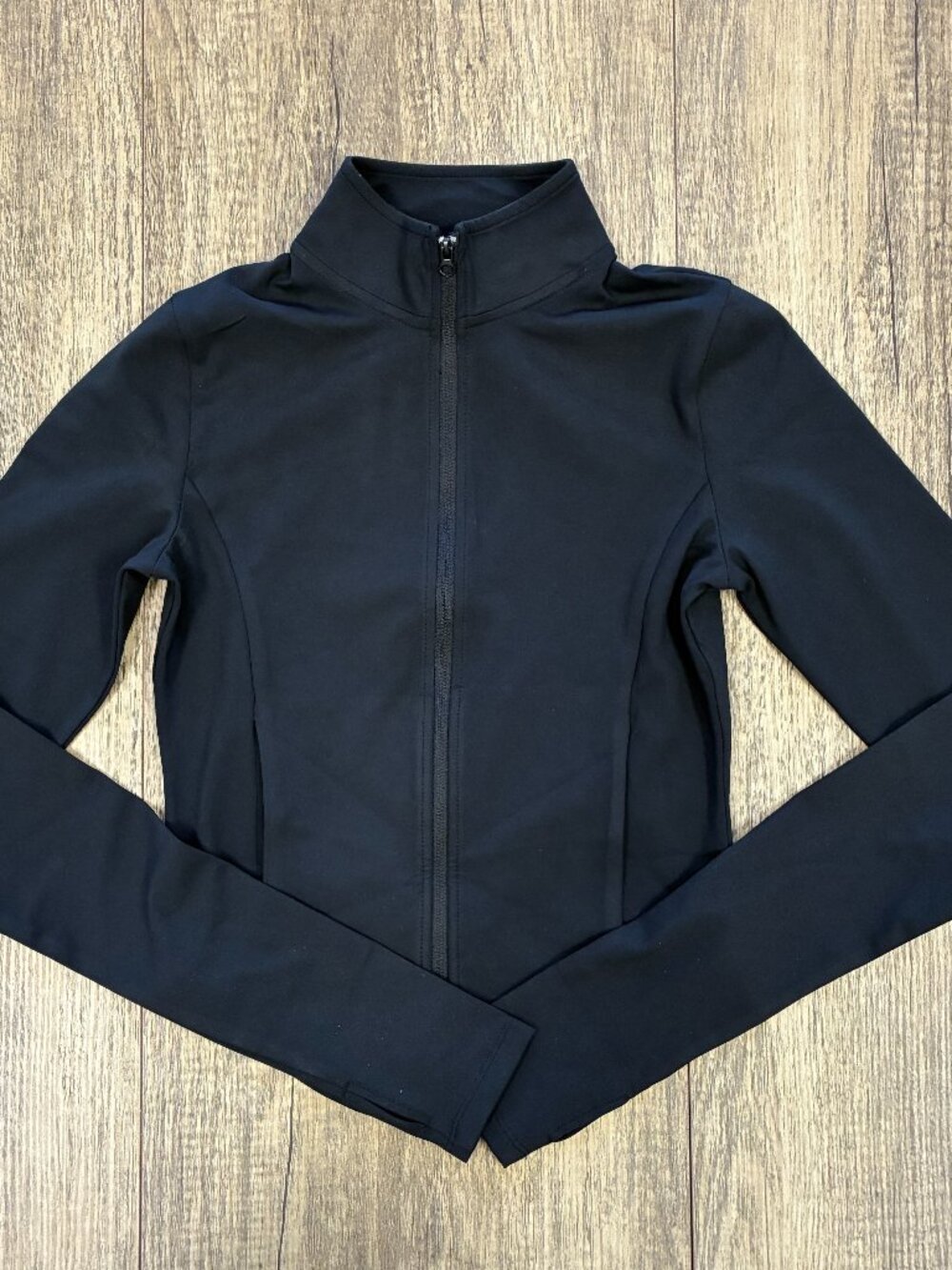 Fitted Zip Jacket- Black
